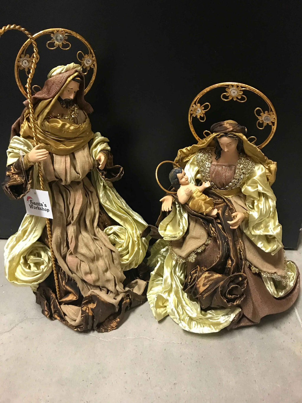 14.25" (38cm) Christmas Holy Family Statue – Religious Nativity Ornament, Christian Christmas Home Décor & Holiday Display