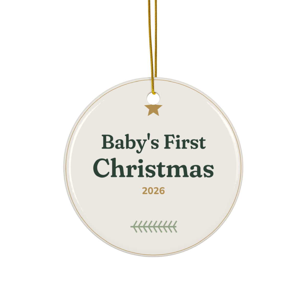 Baby's First Christmas 2026 Ceramic Ornament