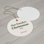 Our Family's Christmas 2026 Ceramic Ornament