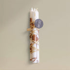 Dining candle 21x175mm splashed Christmas bundle of 3