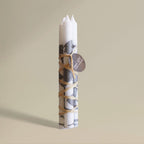 Dining candle 21x175mm splashed Christmas bundle of 3