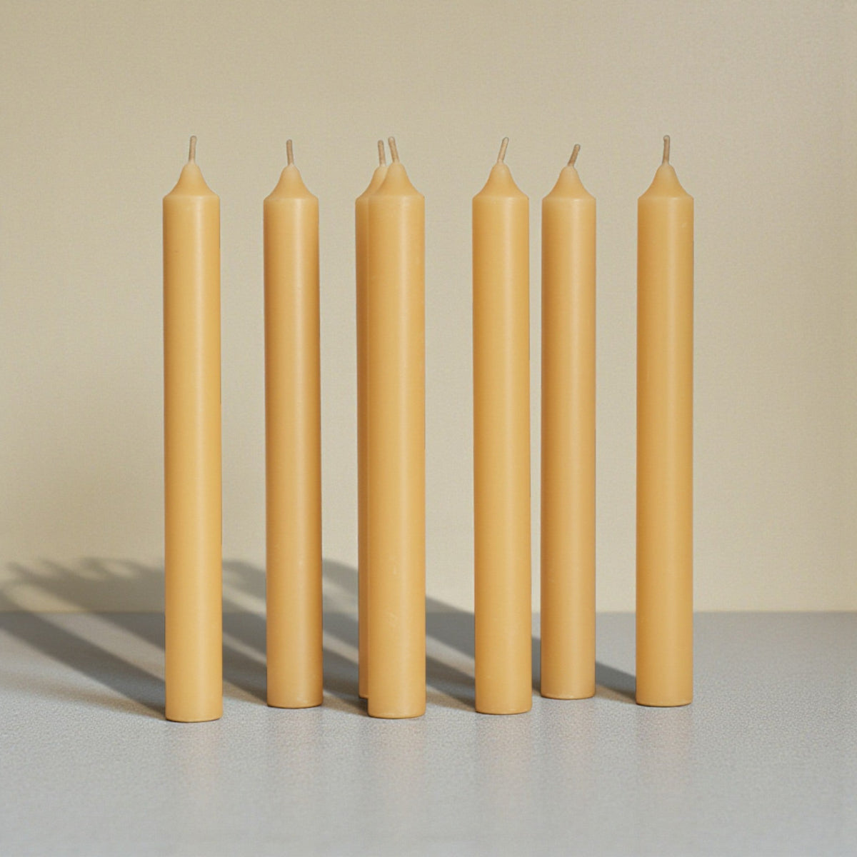 Dining candle beeswax 22x220mm bundle of 7