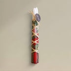 Taper candle 22x380mm splashed Christmas bundle of 3