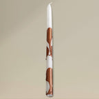 Taper candle 22x300mm splashed Christmas bundle of 3