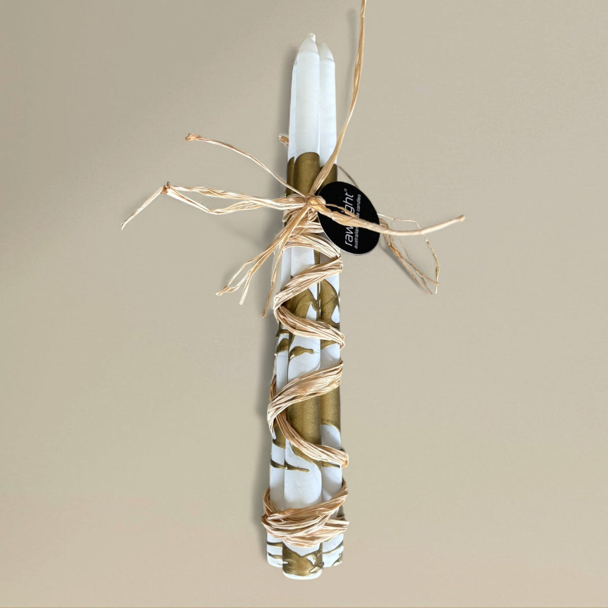 Taper candle 22x300mm splashed Christmas bundle of 3