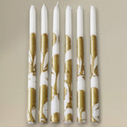 Taper candle 22x300mm splashed Christmas bundle of 3