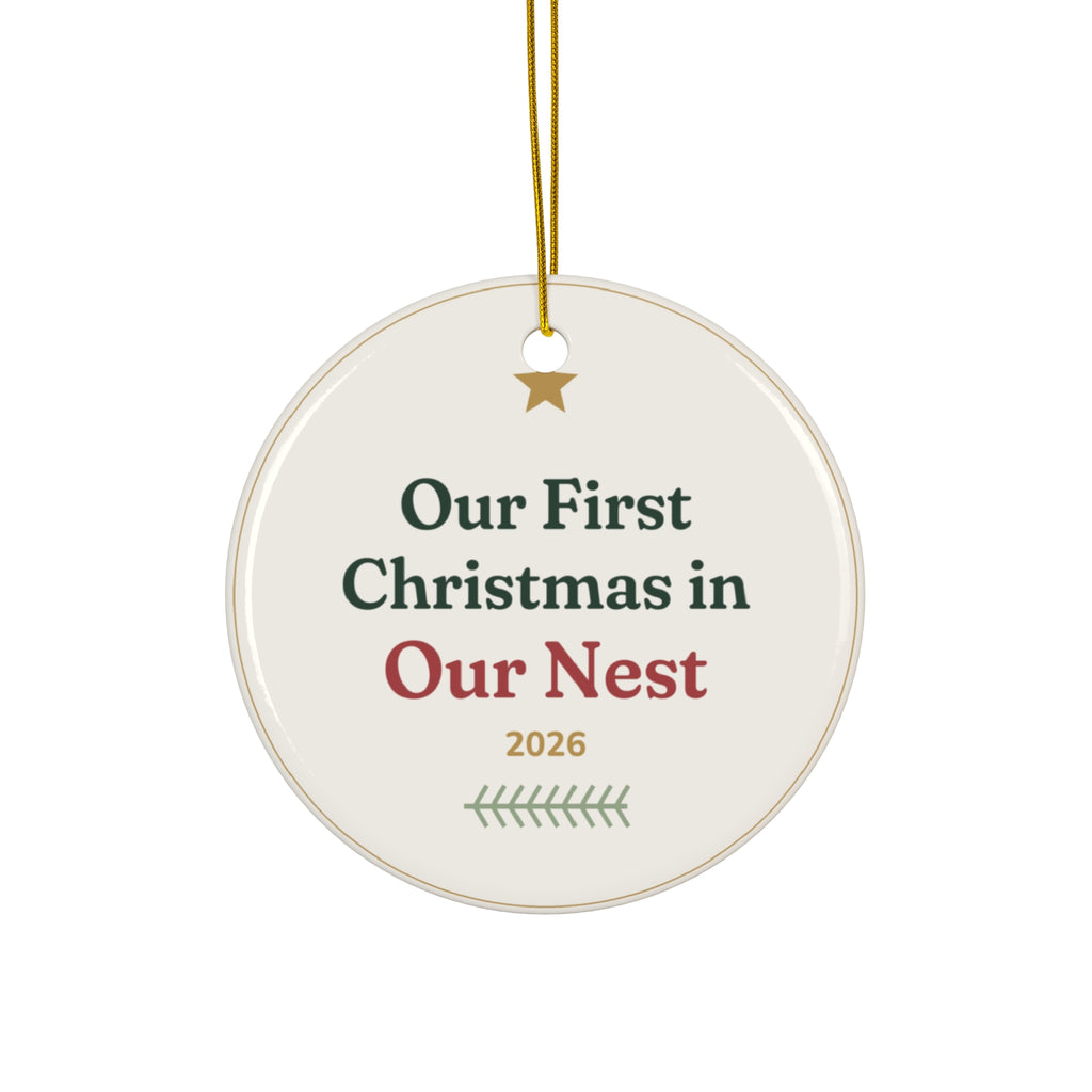 Our First Christmas in Our Nest 2026 Ceramic Ornament