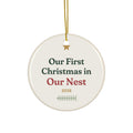 Our First Christmas in Our Nest 2026 Ceramic Ornament