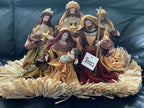 Handmade Christmas Nativity Set 25cm – Holy Family Manger Scene Figurines, Religious Christian Home Decor & Holiday Display