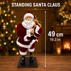 49cm Standing Santa Claus Christmas Ornament – Luxury Holiday Decoration Figure for Home Décor