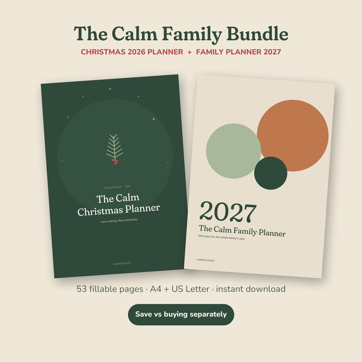 The Calm Family Bundle – Christmas 2026 + Family Planner 2027