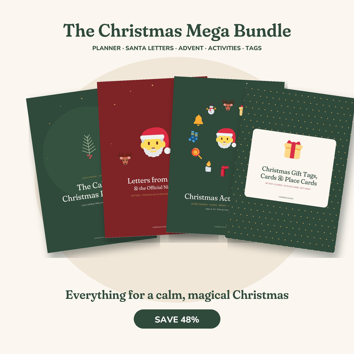 The Christmas Mega Bundle – Planner, Santa Letters, Advent, Activities & Tags
