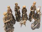 41 cm Driftwood Nativity Set with Angel Candle Holder | Rustic Christmas Décor