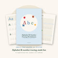 Alphabet & Number Tracing Worksheets – Preschool Printable (Ages 3-6)